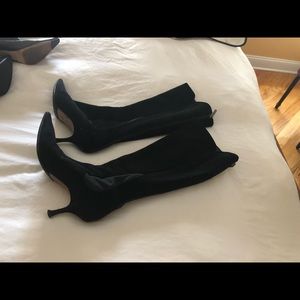 Jimmy Choo size 7 1/2 black suede boots